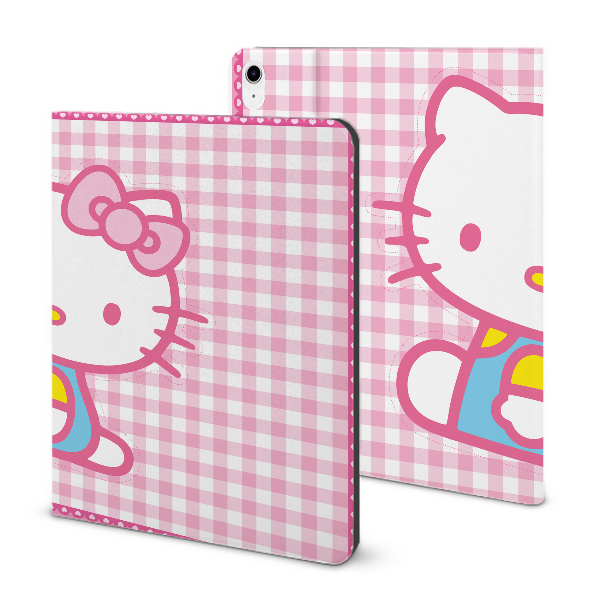 （画像用） Hello Kitty ハローキティ IPad ケース ブック型 PUレザー TPU 耐衝撃 軽量 薄型 ペン収納なし 全面保護 IPad 各モデル対応